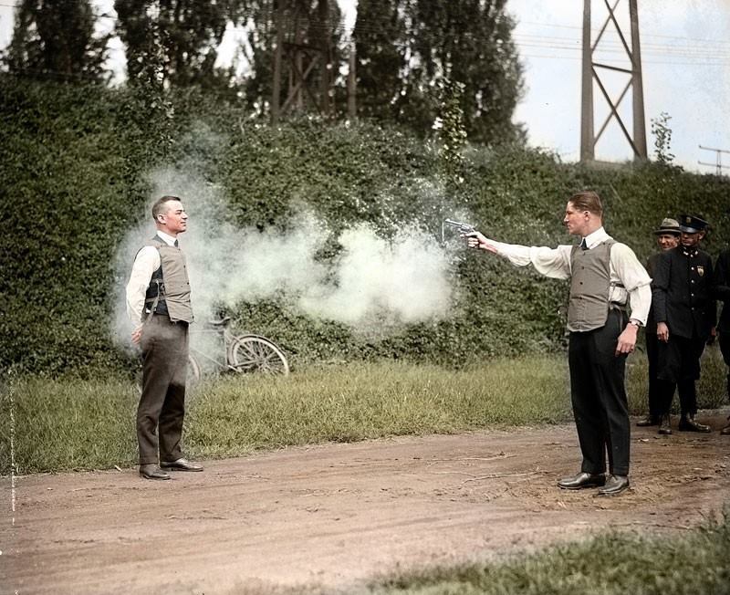 Testing A Bulletproof Vest In 1923