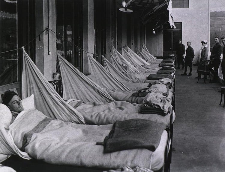 Bedridden Victims Of The Spanish Flu