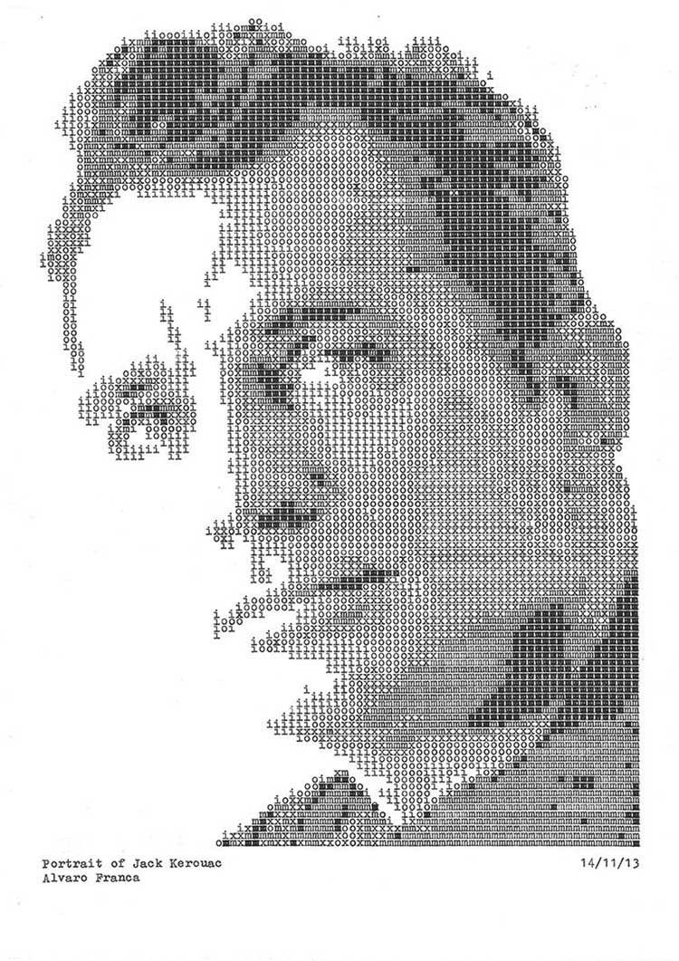 Jack Kerouac Typewriter Portraits