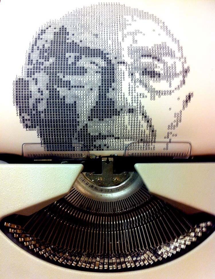 Typewriter Portraits Saramago