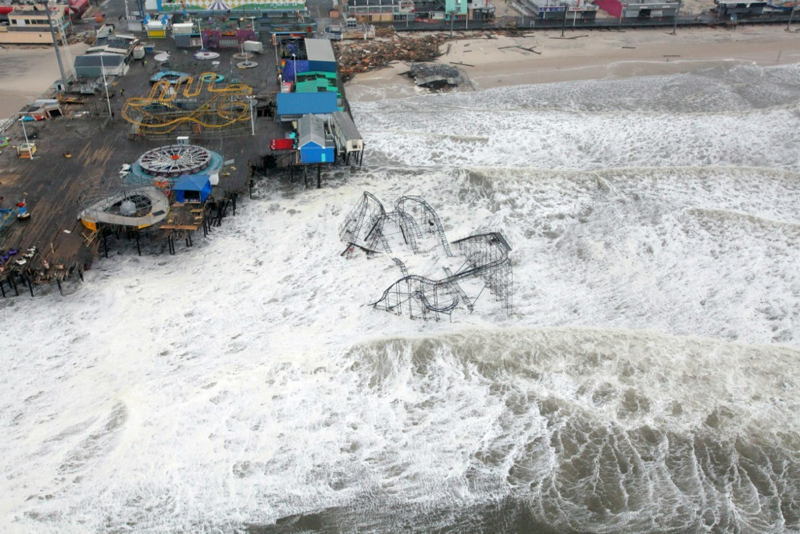 Hurricane Sandy Roller Coaster