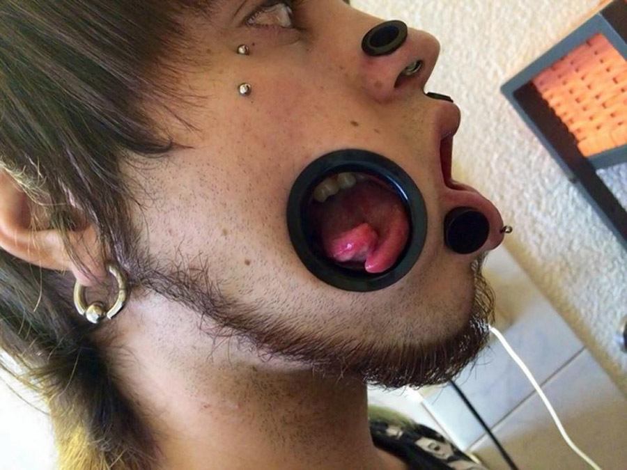Extreme Body Modification Face Holes