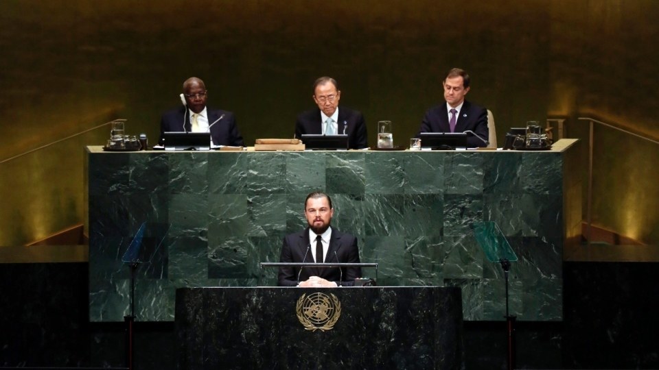 Leonardo DiCaprio Addresses 2014 Climate Change Summit