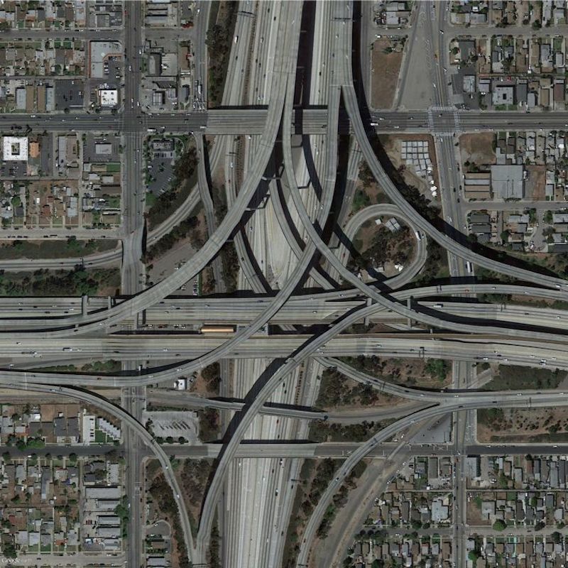 Google Earth Images Of The LA Freeways