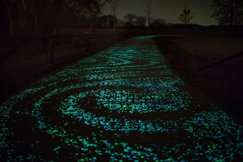 Glowing Bike Path