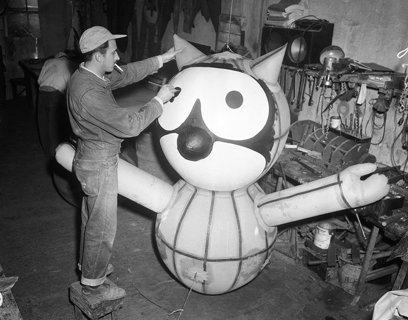 Tony Sarg Working on Felix the Cat