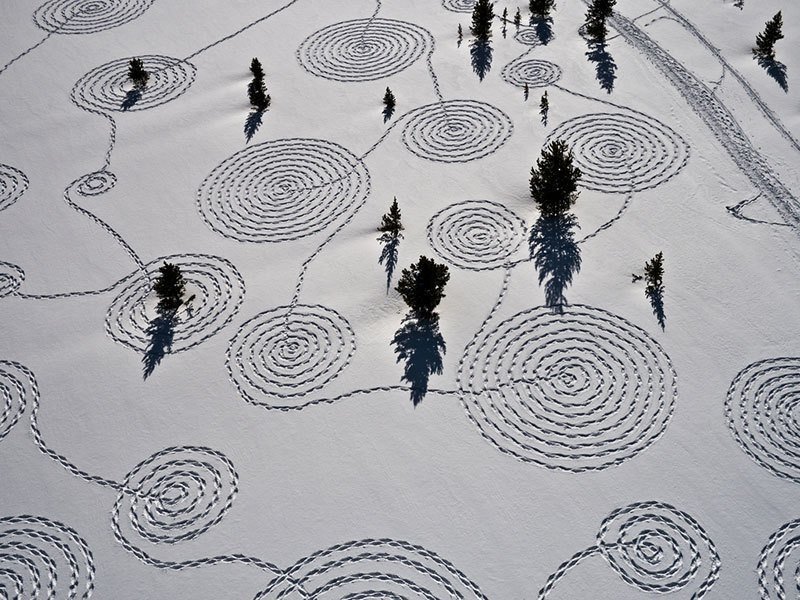 Snow Drawings Spirals