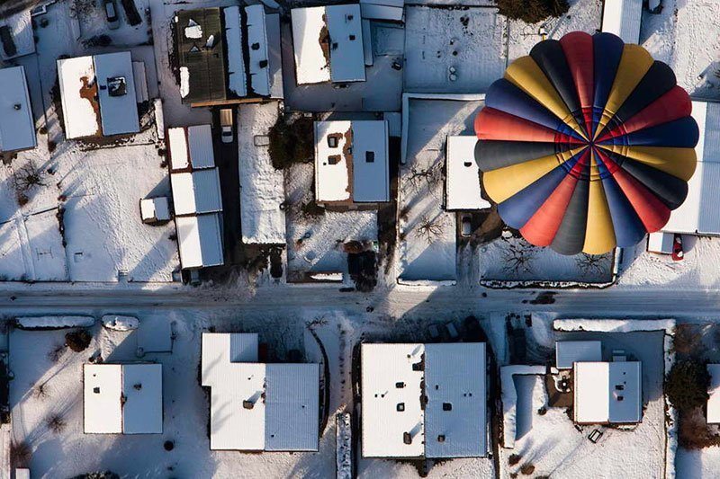 Aerial View of Balloon Festival