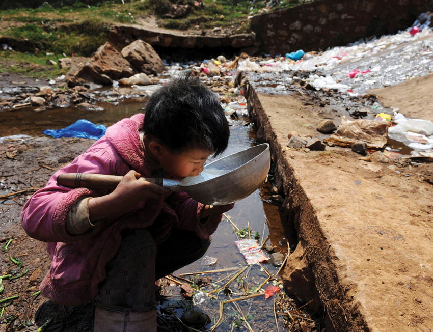 Little Boy Drinking