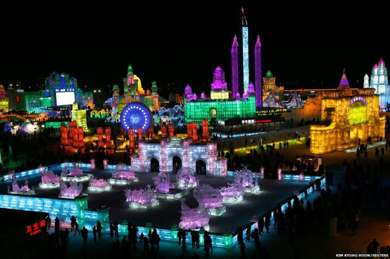 Harbin Ice Festival Far