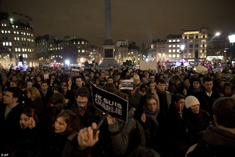 Je Suis Charlie Trafalgar Square
