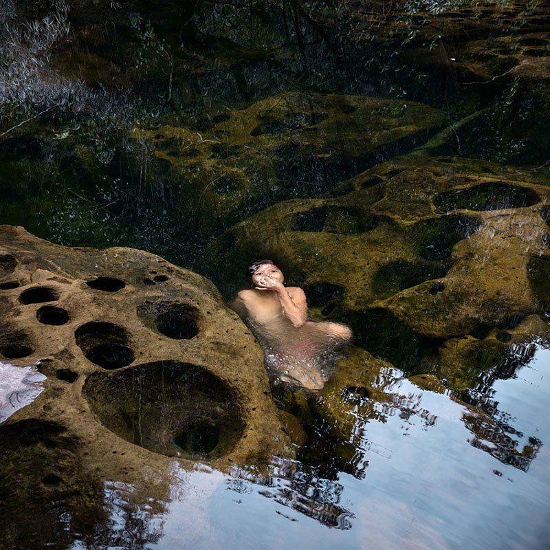 Submerged Girl in India