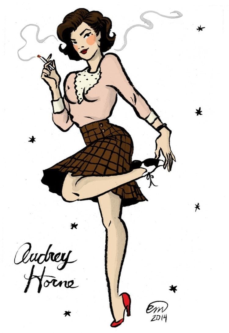 Twin Peaks Pin Ups Horne