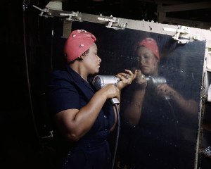 Women of WWII riveter bandana