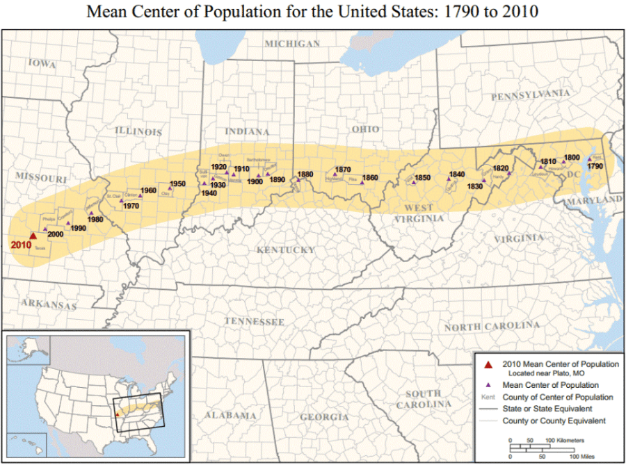 Mean Center Of Population In The United States