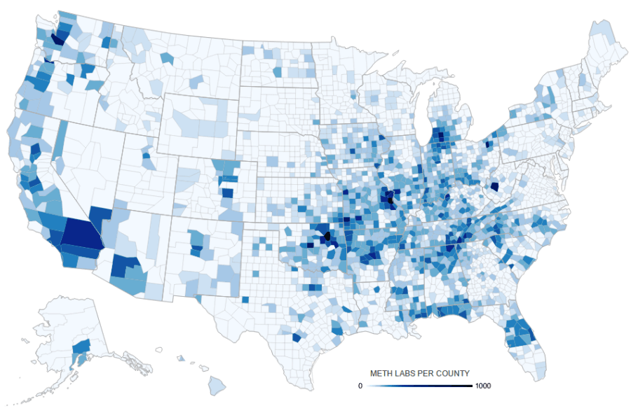 Meth Labs By County