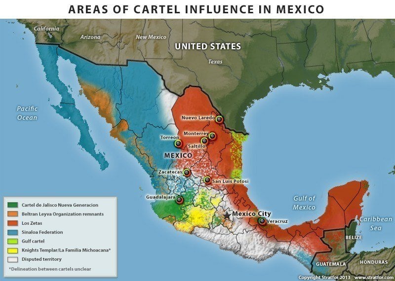 Mexican Drug Cartels Map