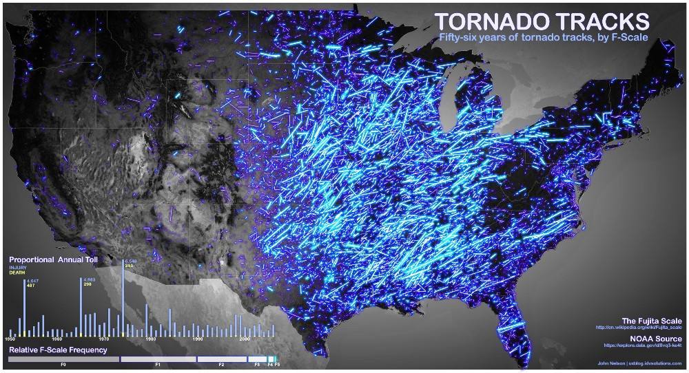 Tornado Tracks United States