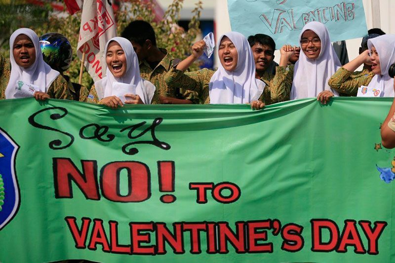 Indonesian Valentine's Day Protests