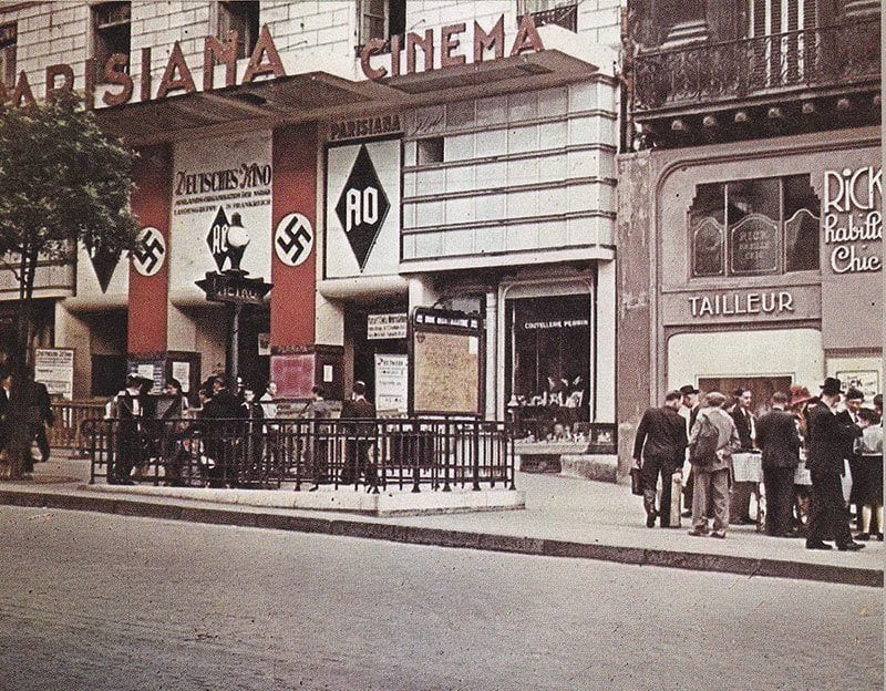 German-Occupied Theater in Vintage Paris