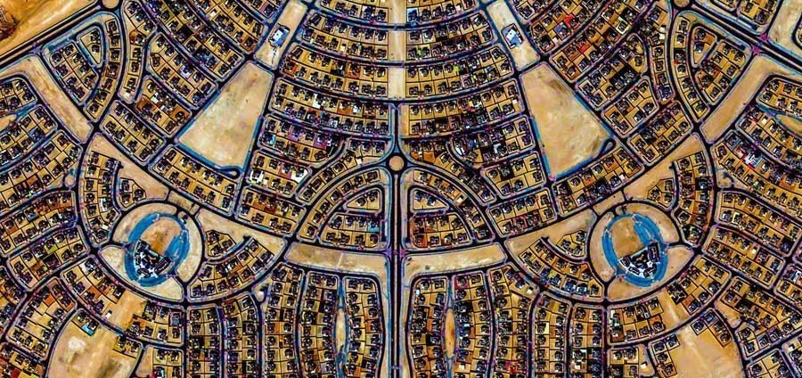 geometric earth blue earth scarab