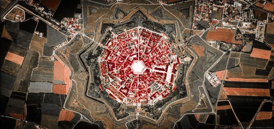 geometric earth red burst