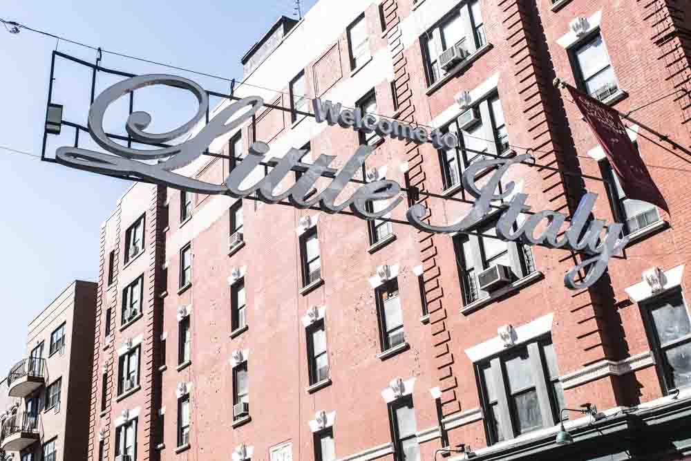 Welcome sign, Little Italy NYC