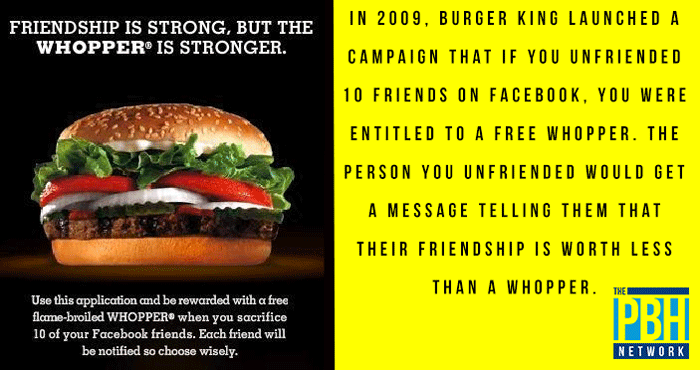 Whopper Facebook Campaign