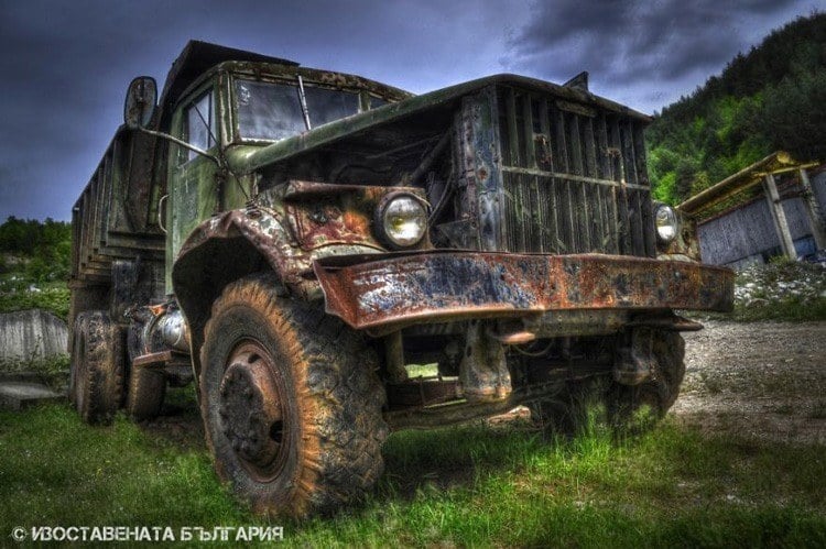 abandoned bulgaria large truck