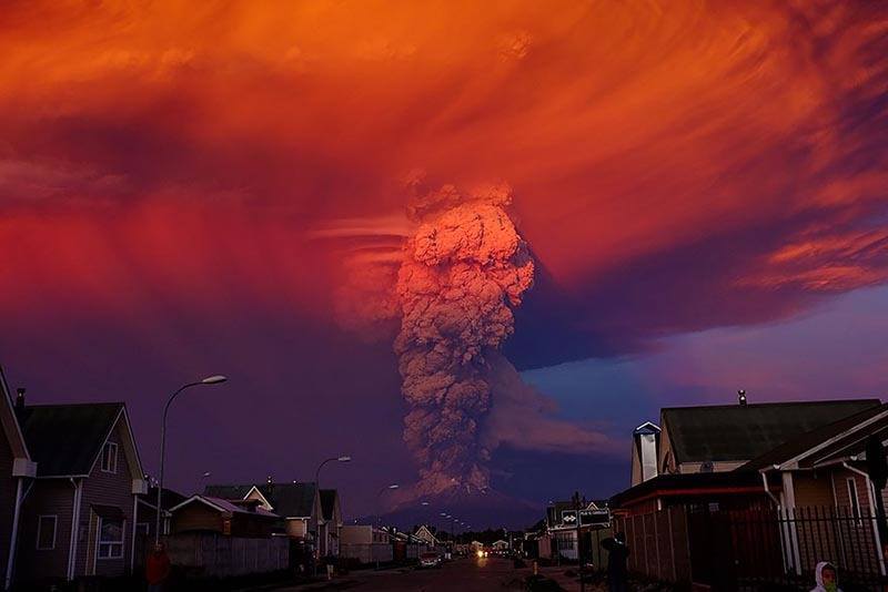 Chile Volcano Red Hues