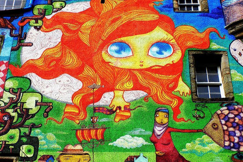 Graffiti on Castle in Scotland