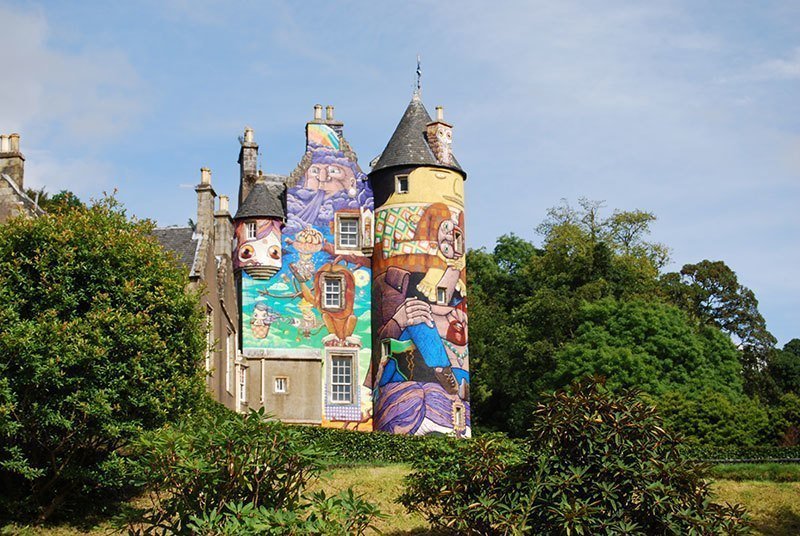Kelburn Castle Mural from Afar