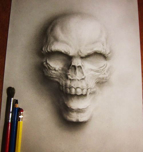 3d Art Illusion Skull