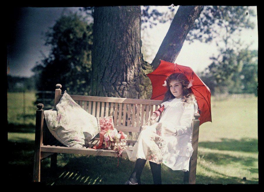 etheldreda laing autochrome iris bench