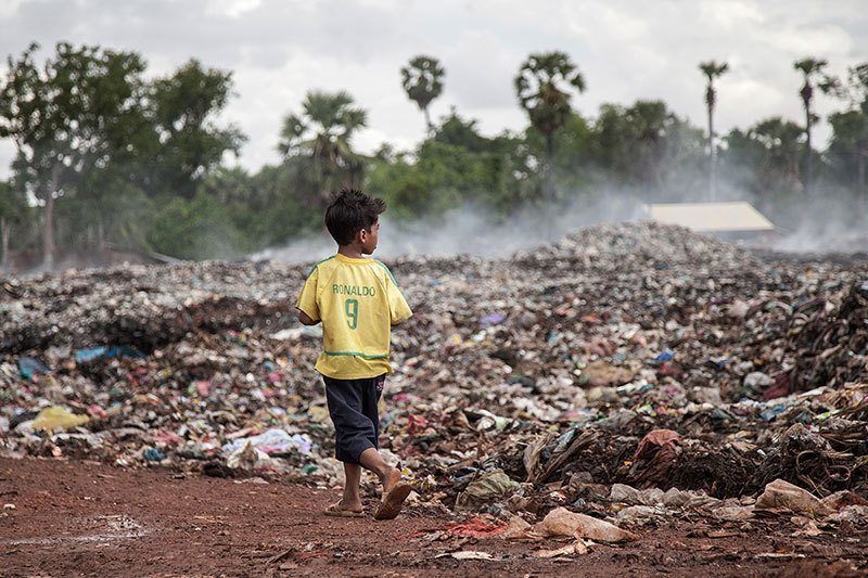 Cambodia Kids Work at Dump