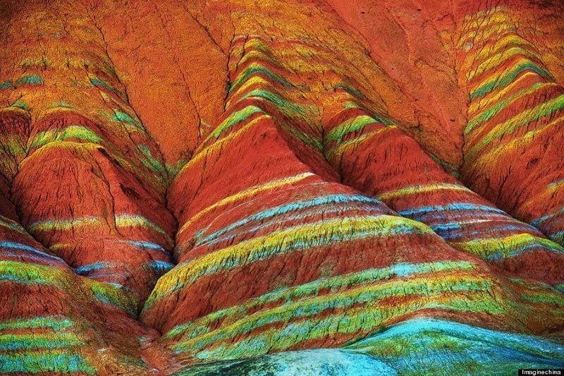 Rainbow Mountains In China
