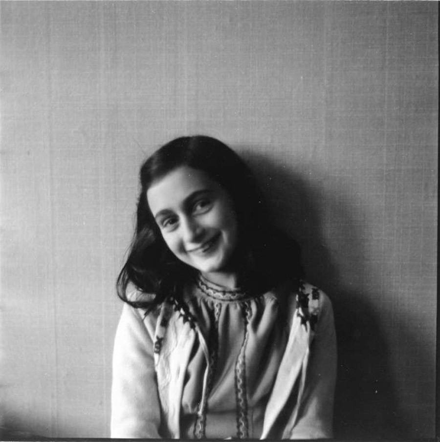 anne frank scrapbook smiling