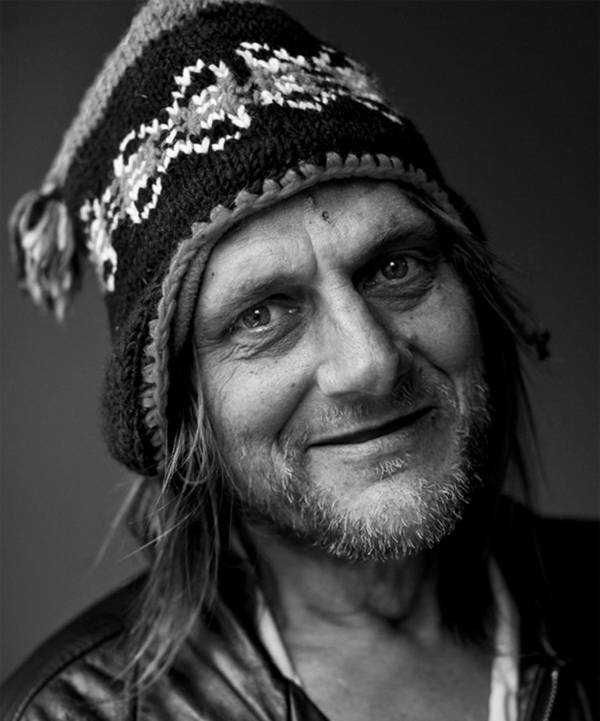 Homeless Portrait Hat Stubble