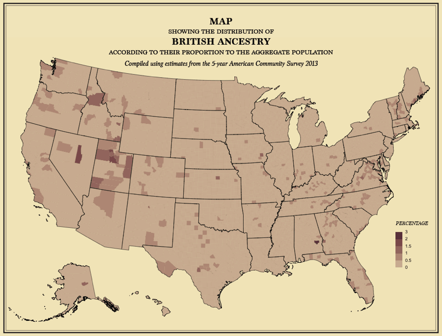 Map America Ancestry British
