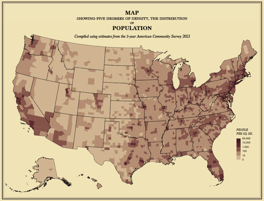 Map America Population Density