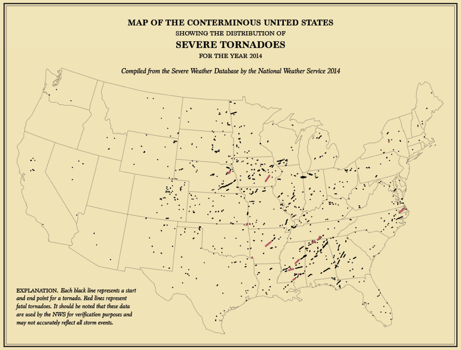 U.S. Census Maps Tornadoes