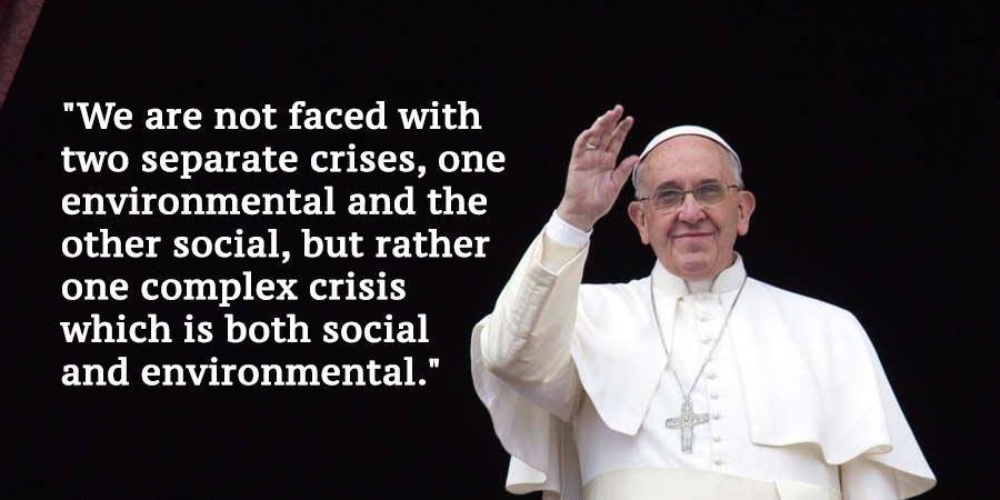 Pope Francis Climate Change Quotes Black