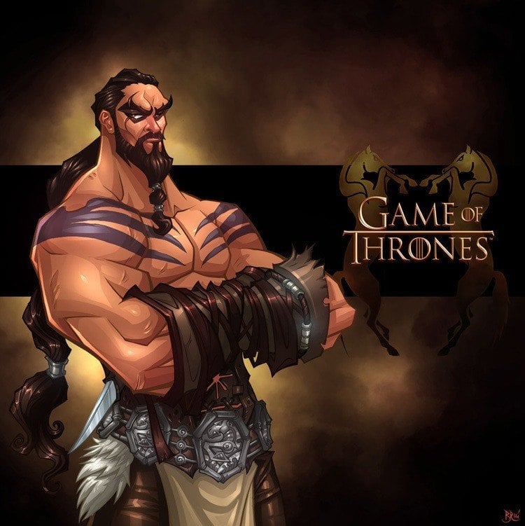 game of thrones art drogo