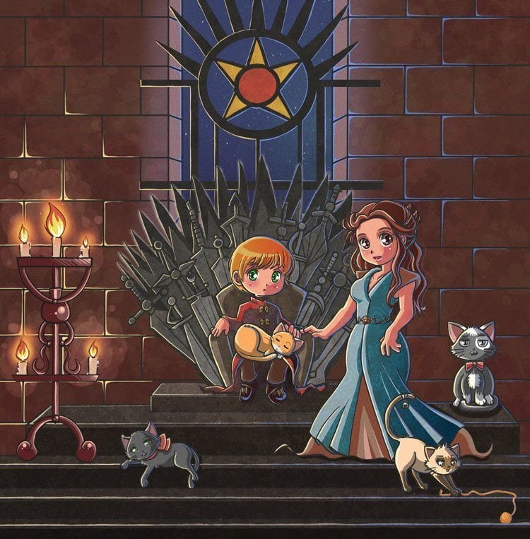 game of thrones art royal couple