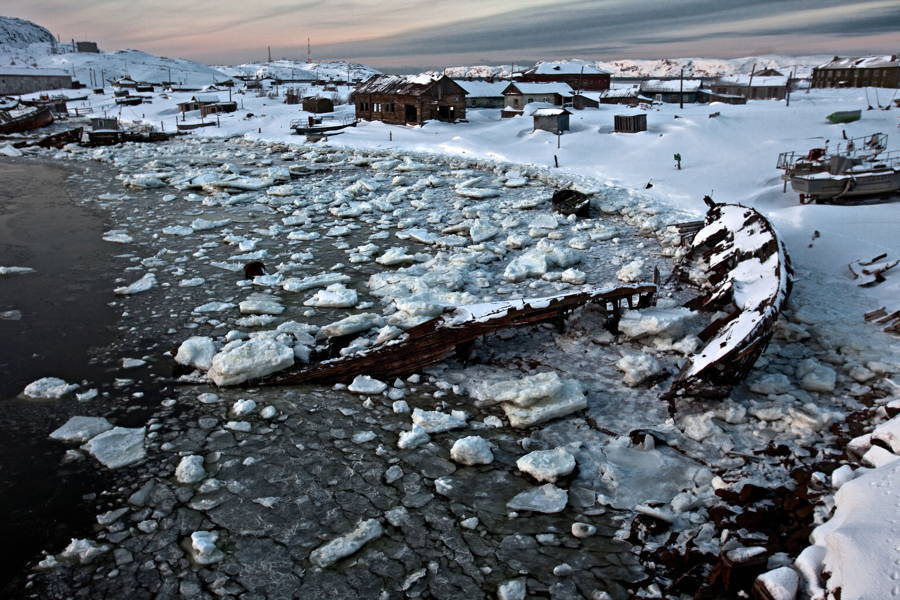 Abandoned Russian Village Ice