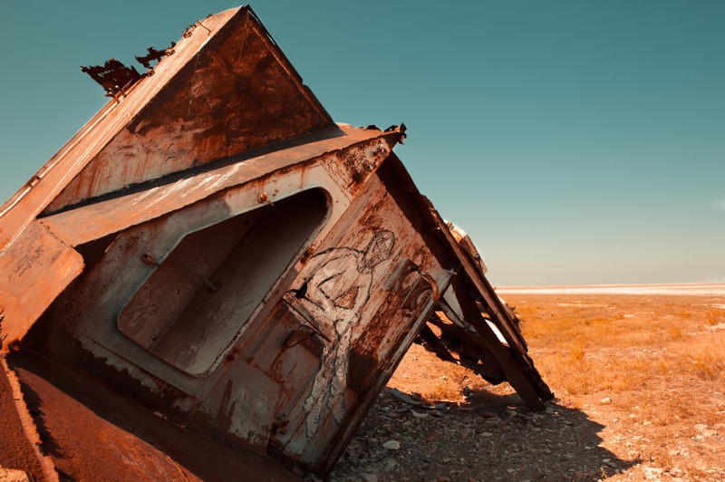 Aral Ship Graveyard Desert