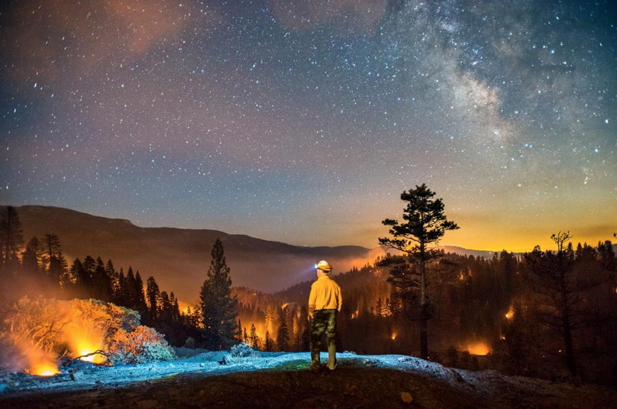 California Wildfires Stars Mountains