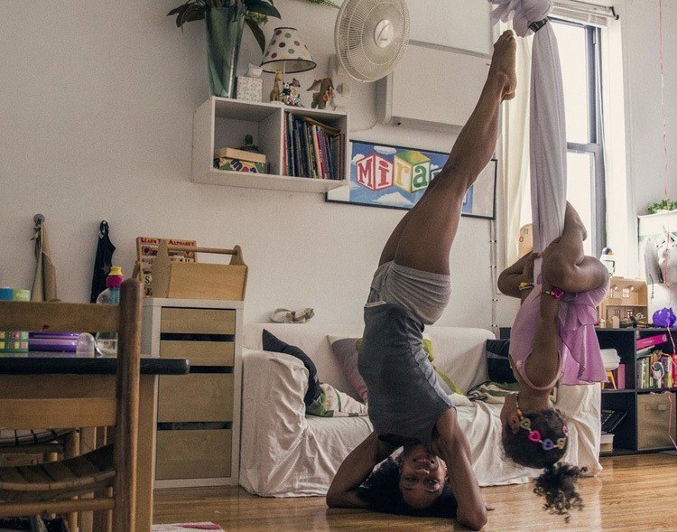 dancers at home hanging