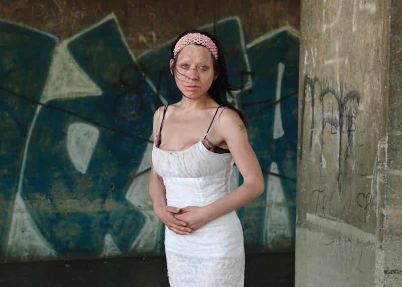 Detroit Sad Woman Graffiti