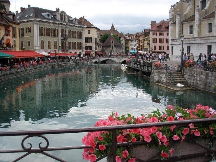 Most Beautiful Towns Annecy Pink Flowers